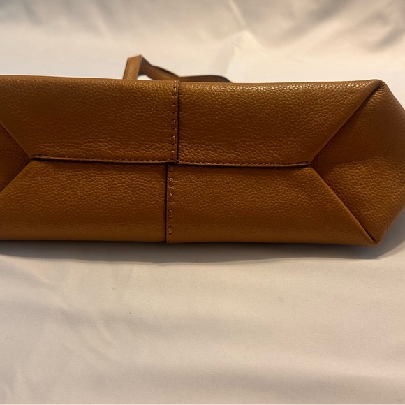 Tory Burch Tan Leather Satchel with Structured Design - Picture 6 of 7